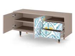 Móvel De Tv| Mueble de TV - 125х56х41 cm - T7 - Portugese tiles, Latte Bege