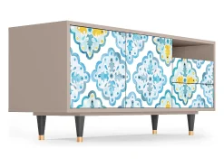 Móvel De Tv| Mueble de TV - 125х56х41 cm - T7 - Portugese tiles, Latte Bege