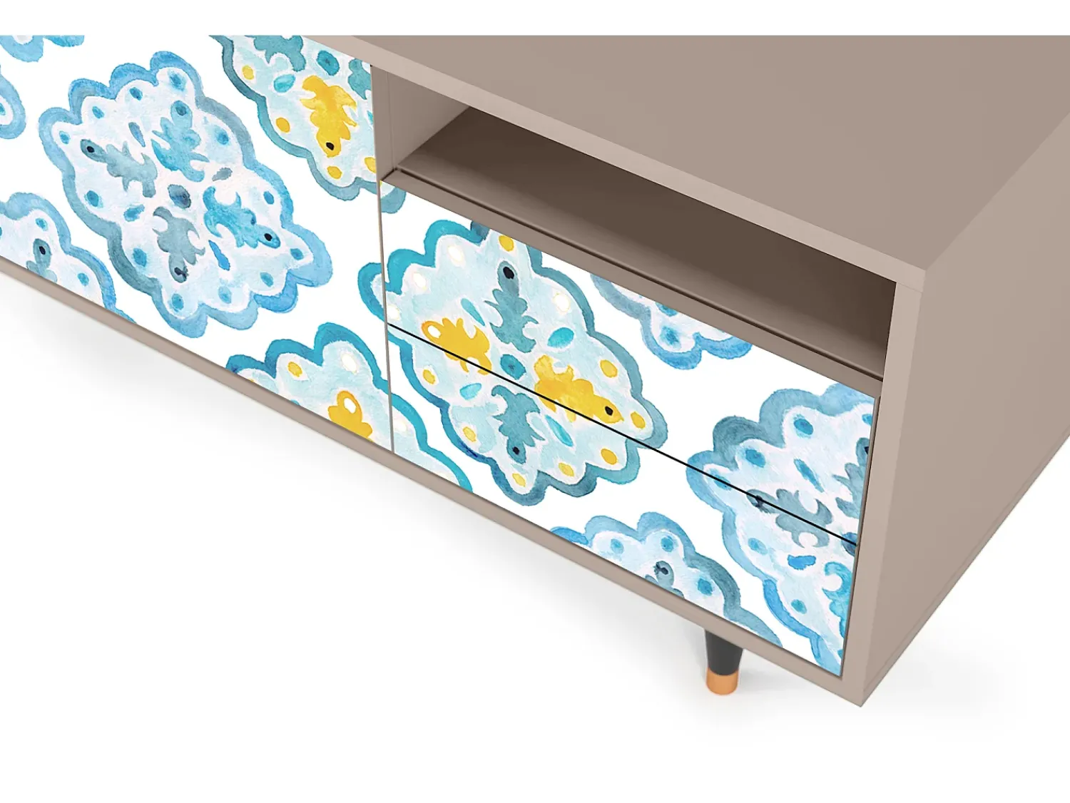 Móvel De Tv| Mueble de TV - 125х56х41 cm - T7 - Portugese tiles, Latte Bege