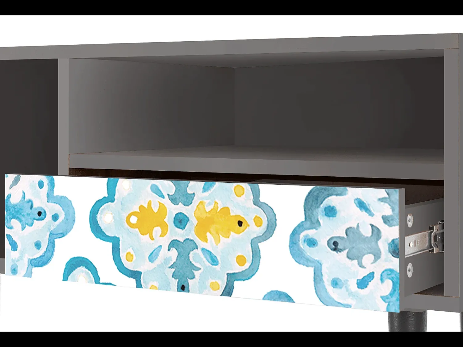 Móvel De Tv* Mueble de TV - 115х59х48 cm - T3 - Portugese tiles, Cinza Cinzento