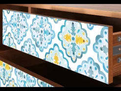 Mueble de TV - 170х59х48 cm - T4 - Portugese tiles, Nogueira^ Móvel De Tv