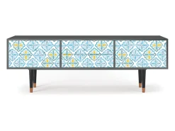 Móvel De Tv* Mueble de TV - 170х59х48 cm - T4 - Portugese tiles, Antracite Cinza antracite