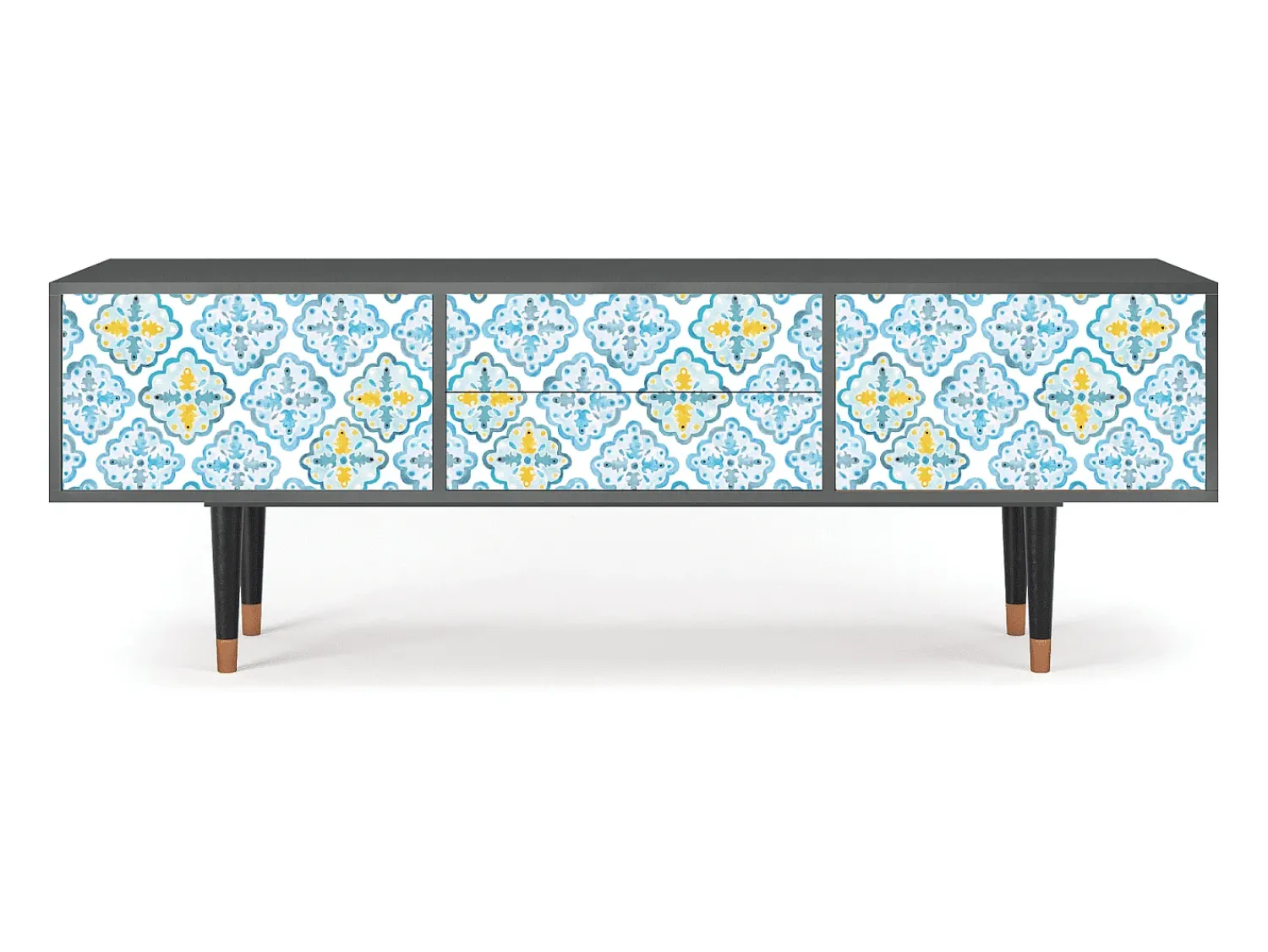 Móvel De Tv* Mueble de TV - 170х59х48 cm - T4 - Portugese tiles, Antracite Cinza antracite