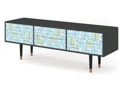 Móvel De Tv* Mueble de TV - 170х59х48 cm - T4 - Portugese tiles, Antracite Cinza antracite