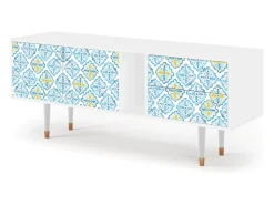 Mueble de TV - 170х69х48 cm - T1 - Portugese tiles, Branco^ Móvel De Tv