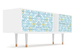 Mueble de TV - 170х69х48 cm - T1 - Portugese tiles, Branco^ Móvel De Tv