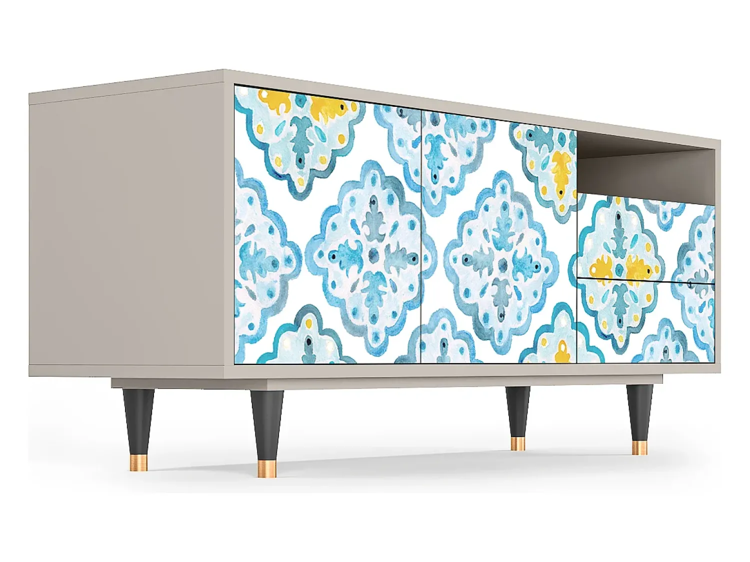 Mueble de TV - 125х56х41 cm - T7 - Portugese tiles, Areia^ Móvel De Tv