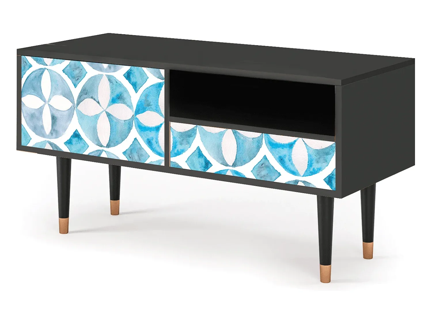 New Mueble de TV - 115х59х48 cm - T3 - Porto Mood, Antracite Cinza antracite