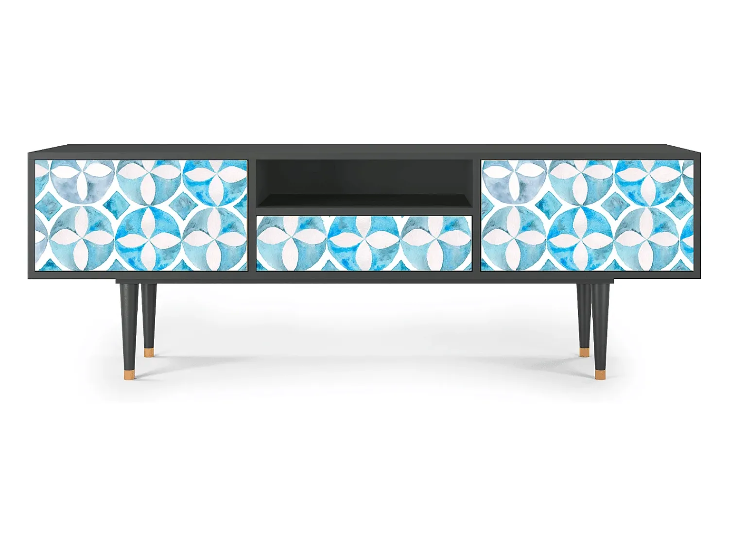 New Mueble de TV - 170х59х41 cm - T6 - Porto Mood, Antracite Cinza antracite