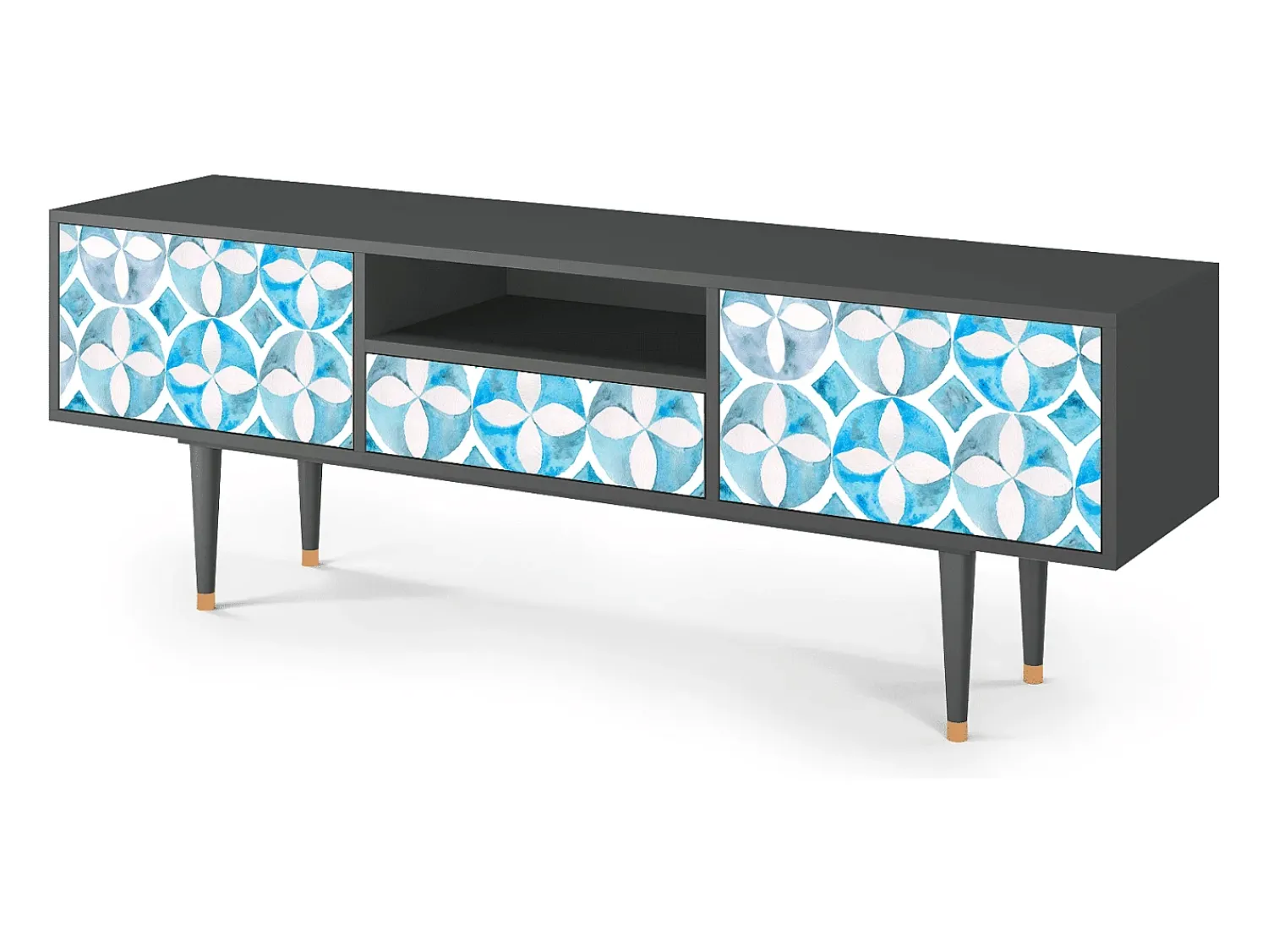 New Mueble de TV - 170х59х41 cm - T6 - Porto Mood, Antracite Cinza antracite