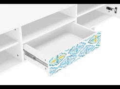 Mueble de TV - 170х59х41 cm - T6 - Portugese tiles, Branco^ Móvel De Tv