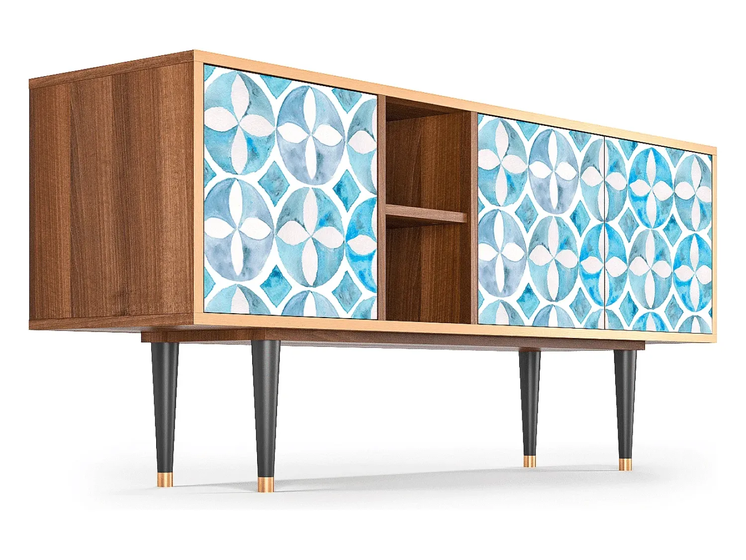 Móvel De Tv* Mueble de TV - 150х69х41 cm - T5 - Porto Mood, Nogueira Castanho