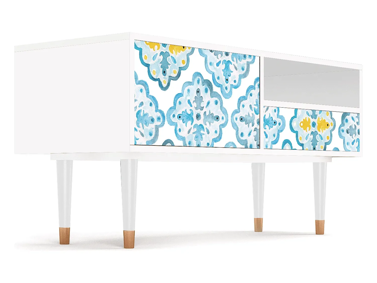 Hot Mueble de TV - 115х59х48 cm - T3 - Portugese tiles, Branco Bege