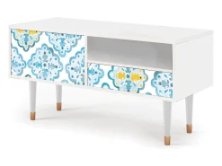 Hot Mueble de TV - 115х59х48 cm - T3 - Portugese tiles, Branco Bege