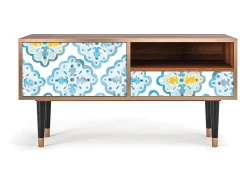 Móvel De Tv* Mueble de TV - 115х59х48 cm - T3 - Portugese tiles, Nogueira Castanho