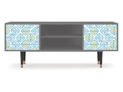 Móvel De Tv| Mueble de TV - 170х69х48 cm - T2 - Portugese tiles, Cinza Cinzento
