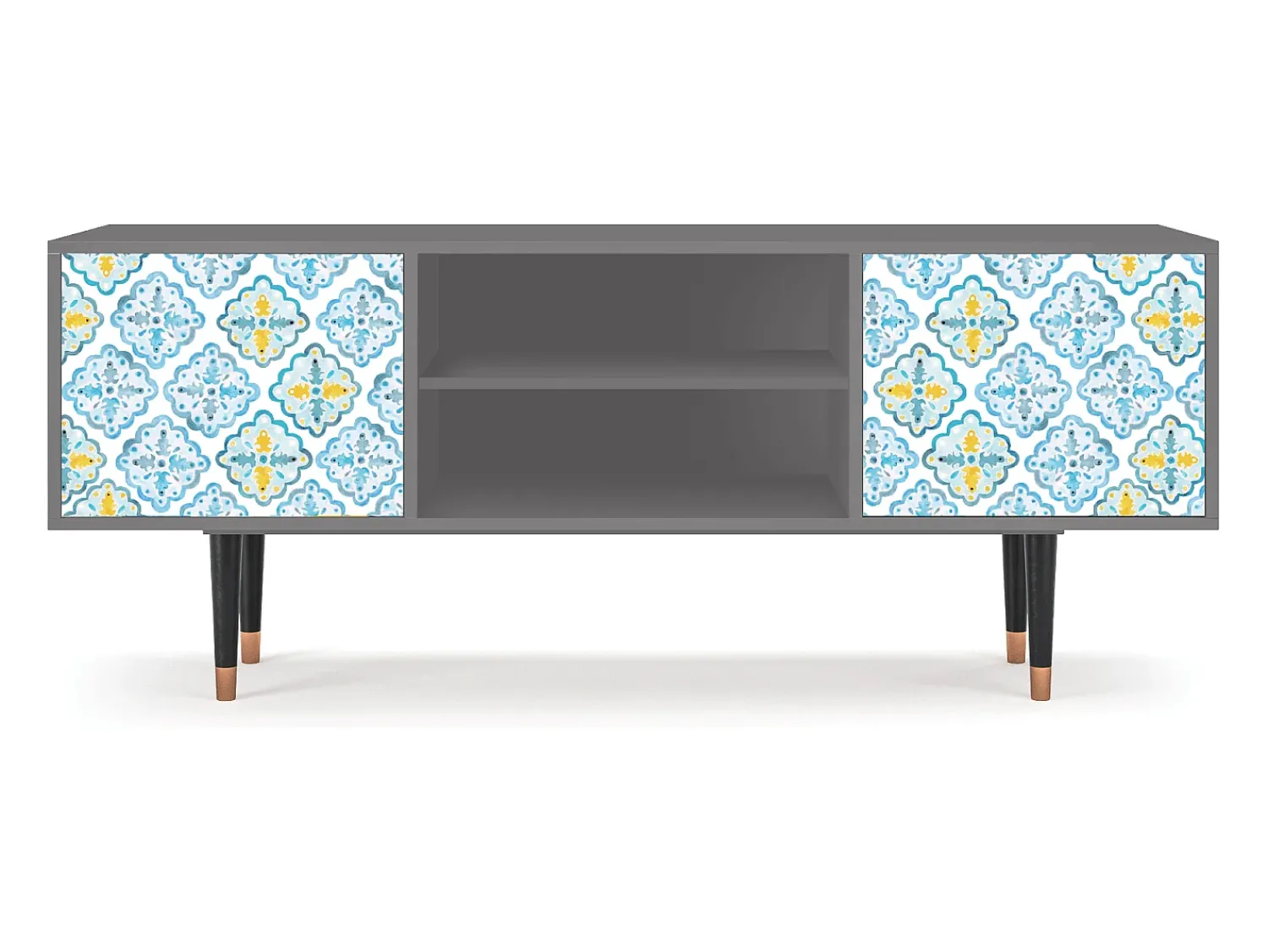 Móvel De Tv| Mueble de TV - 170х69х48 cm - T2 - Portugese tiles, Cinza Cinzento