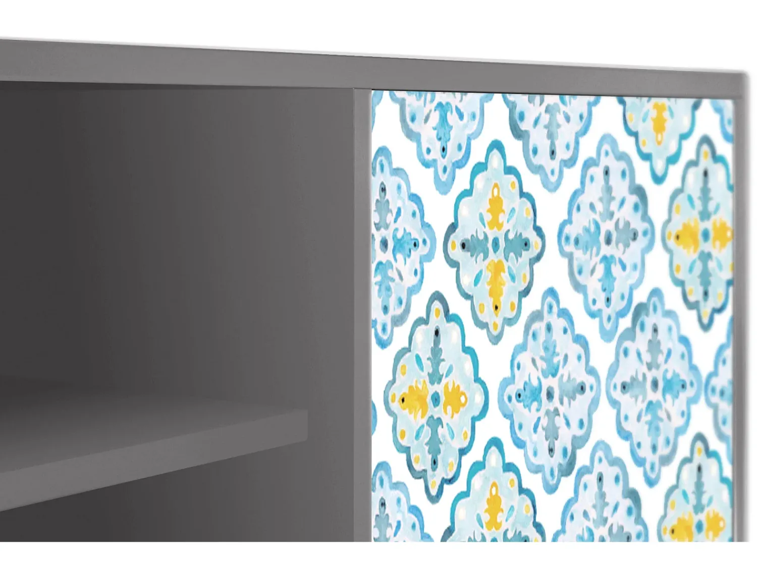 Móvel De Tv| Mueble de TV - 170х69х48 cm - T2 - Portugese tiles, Cinza Cinzento