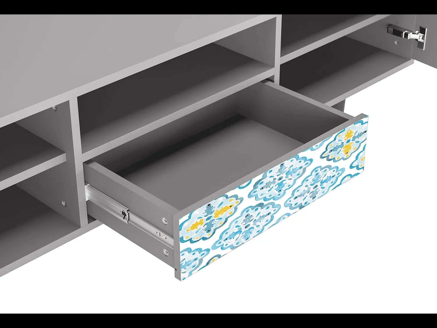 Móvel De Tv| Mueble de TV - 170х59х41 cm - T6 - Portugese tiles, Cinza Cinzento