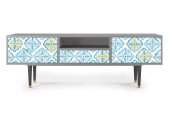 Móvel De Tv| Mueble de TV - 170х59х41 cm - T6 - Portugese tiles, Cinza Cinzento