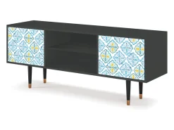 Mueble de TV - 170х69х48 cm - T2 - Portugese tiles, Antracite^ Móvel De Tv