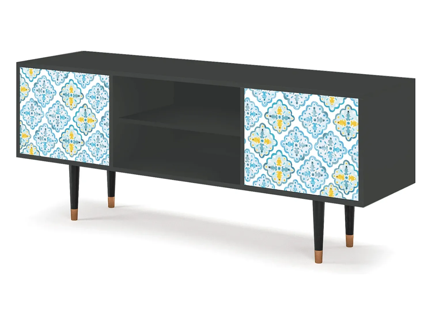 Mueble de TV - 170х69х48 cm - T2 - Portugese tiles, Antracite^ Móvel De Tv