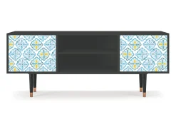Mueble de TV - 170х69х48 cm - T2 - Portugese tiles, Antracite^ Móvel De Tv