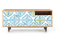 Mueble de TV - 125х56х41 cm - T7 - Portugese tiles, Nogueira^ Móvel De Tv