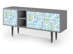 Mueble de TV - 150х69х41 cm - T5 - Portugese tiles, Cinza^ Móvel De Tv