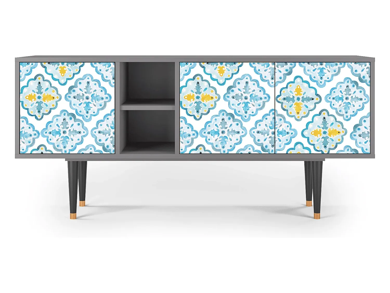 Mueble de TV - 150х69х41 cm - T5 - Portugese tiles, Cinza^ Móvel De Tv