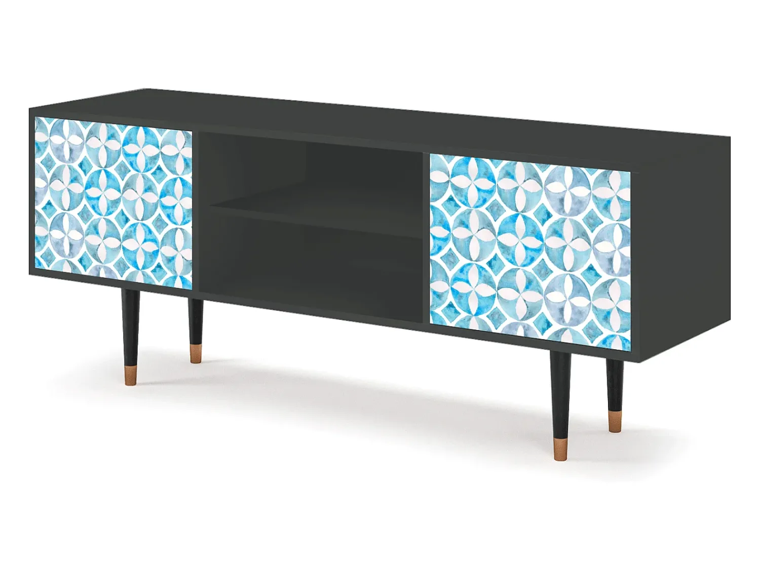 Móvel De Tv* Mueble de TV - 170х69х48 cm - T2 - Porto Mood, Antracite Cinza antracite