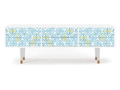 Móvel De Tv| Mueble de TV - 170х59х48 cm - T4 - Portugese tiles, Branco Bege