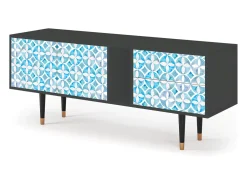 Móvel De Tv| Mueble de TV - 170х69х48 cm - T1 - Porto Mood, Antracite Cinza antracite