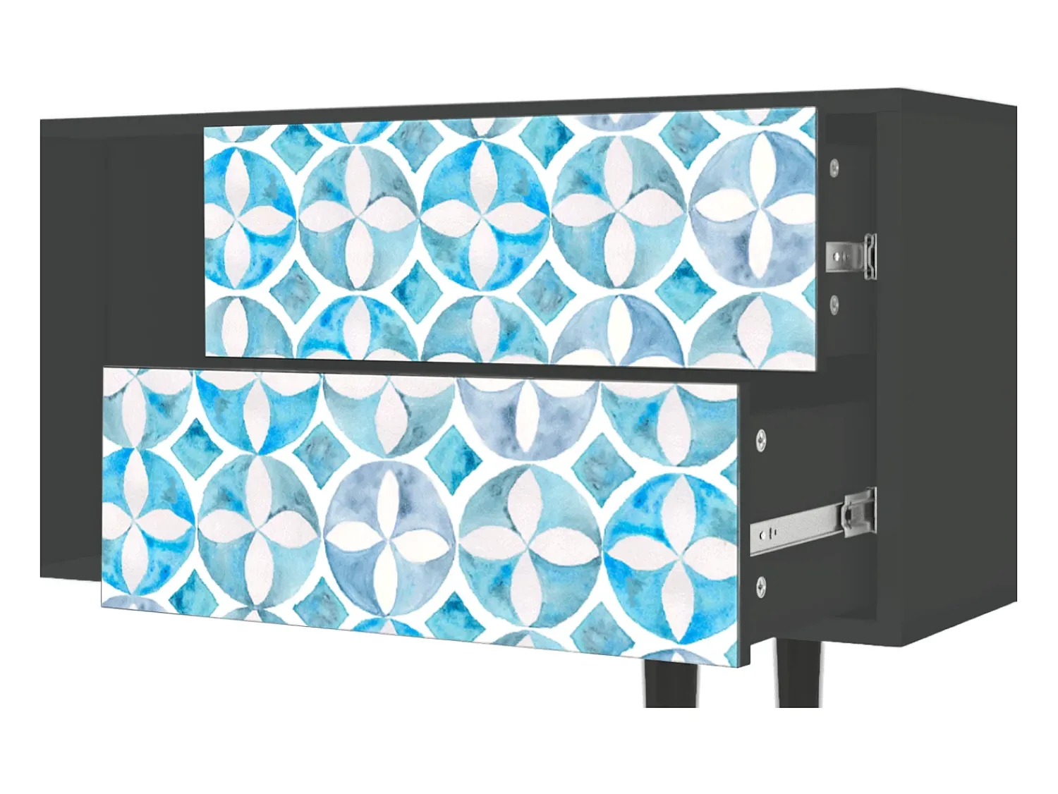 Móvel De Tv| Mueble de TV - 170х69х48 cm - T1 - Porto Mood, Antracite Cinza antracite