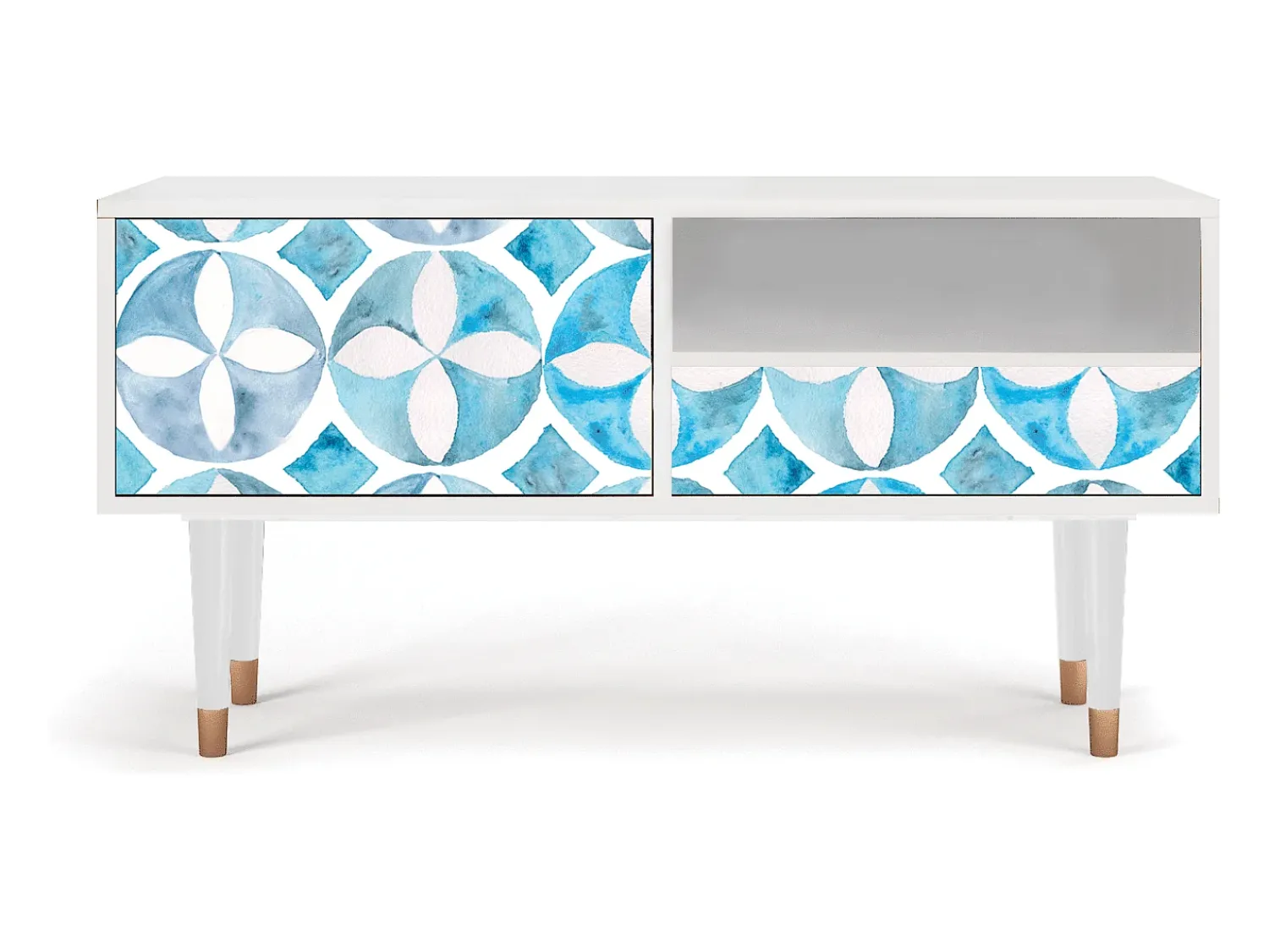 Móvel De Tv| Mueble de TV - 115х59х48 cm - T3 - Porto Mood, Branco Bege