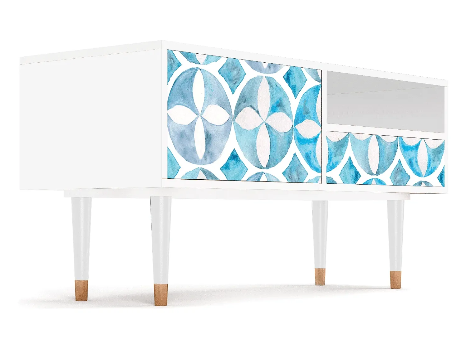 Móvel De Tv| Mueble de TV - 115х59х48 cm - T3 - Porto Mood, Branco Bege