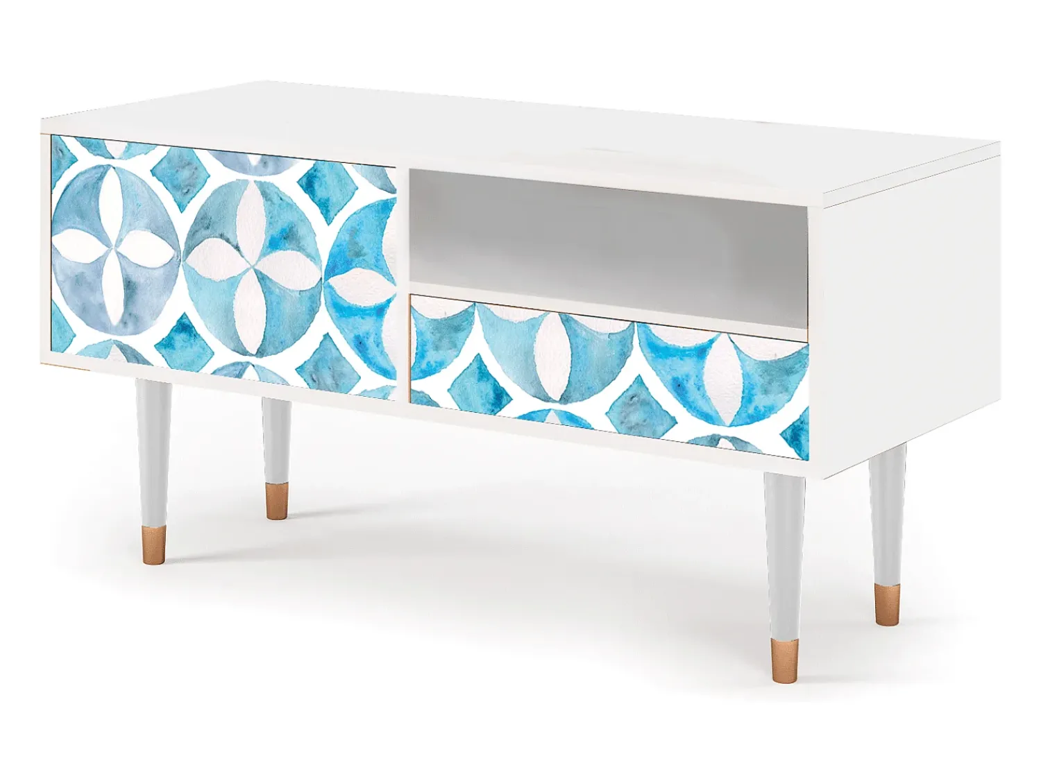 Móvel De Tv| Mueble de TV - 115х59х48 cm - T3 - Porto Mood, Branco Bege