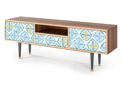 Móvel De Tv| Mueble de TV - 170х59х41 cm - T6 - Portugese tiles, Nogueira Castanho