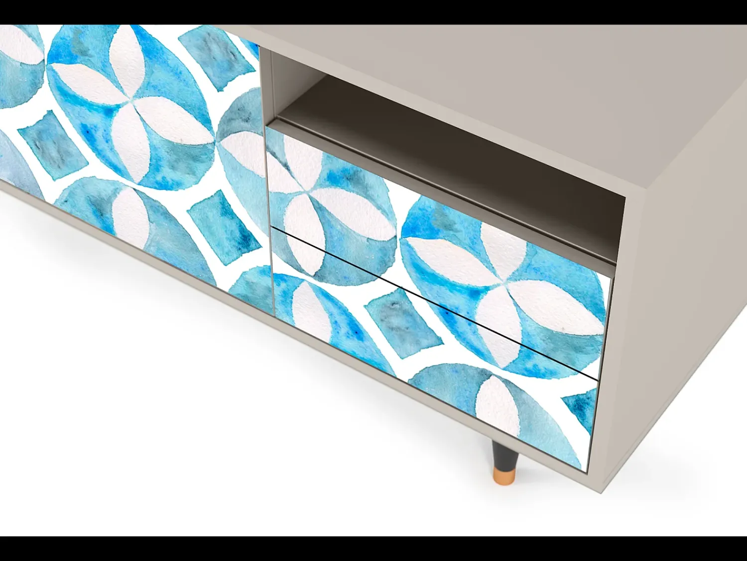 Móvel De Tv* Mueble de TV - 125х56х41 cm - T7 - Porto Mood, Areia Bege