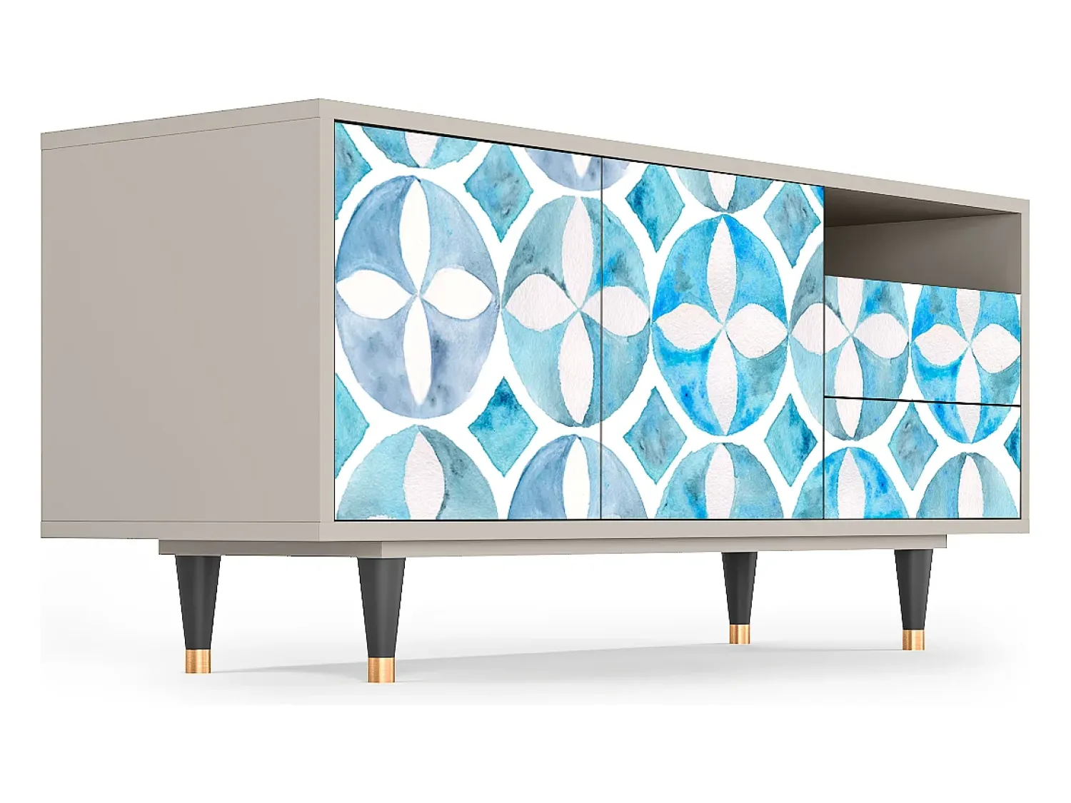 Móvel De Tv* Mueble de TV - 125х56х41 cm - T7 - Porto Mood, Areia Bege