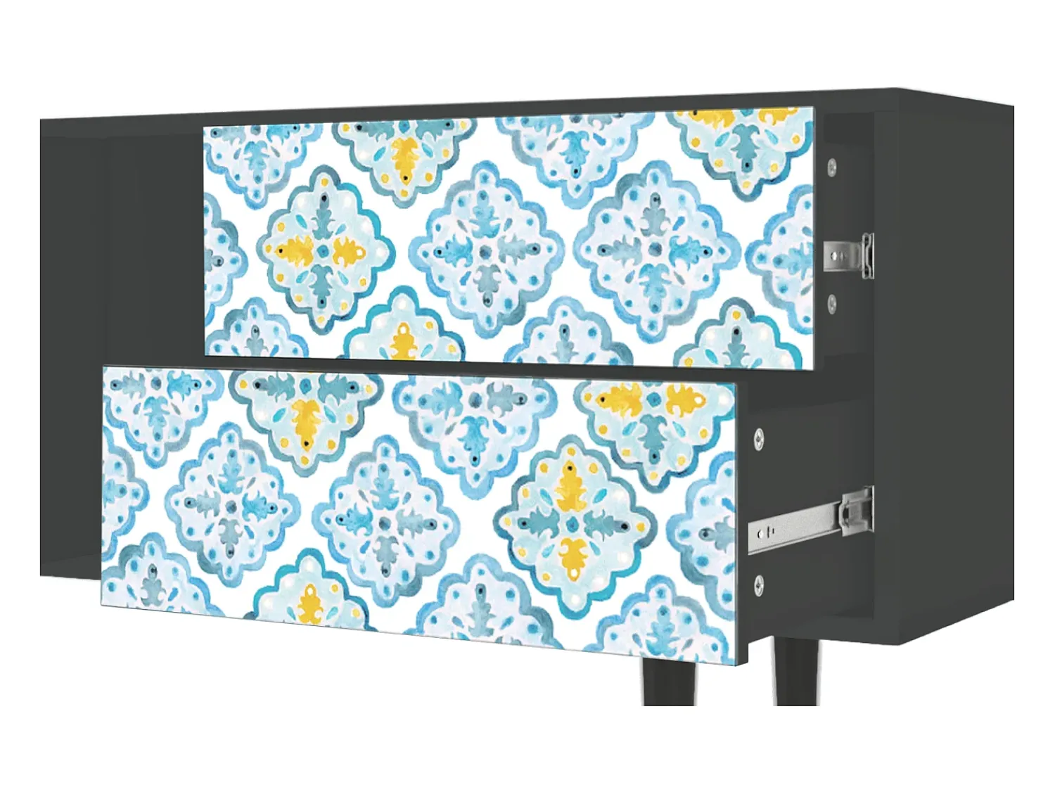 Mueble de TV - 170х69х48 cm - T1 - Portugese tiles, Antracite^ Móvel De Tv