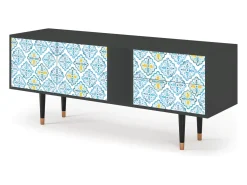 Mueble de TV - 170х69х48 cm - T1 - Portugese tiles, Antracite^ Móvel De Tv