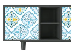Móvel De Tv* Mueble de TV - 150х69х41 cm - T5 - Portugese tiles, Antracite Cinza antracite