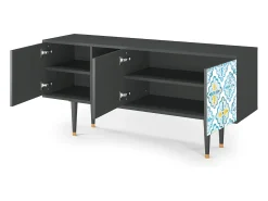 Móvel De Tv* Mueble de TV - 150х69х41 cm - T5 - Portugese tiles, Antracite Cinza antracite
