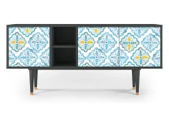 Móvel De Tv* Mueble de TV - 150х69х41 cm - T5 - Portugese tiles, Antracite Cinza antracite