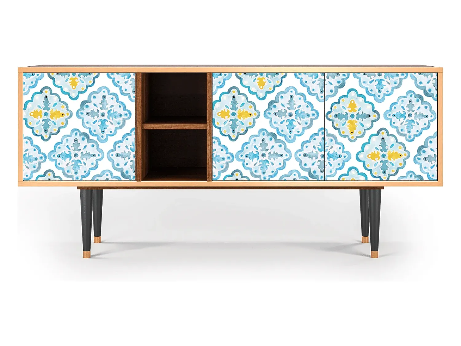 Móvel De Tv| Mueble de TV - 150х69х41 cm - T5 - Portugese tiles, Nogueira Castanho