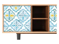 Móvel De Tv| Mueble de TV - 150х69х41 cm - T5 - Portugese tiles, Nogueira Castanho