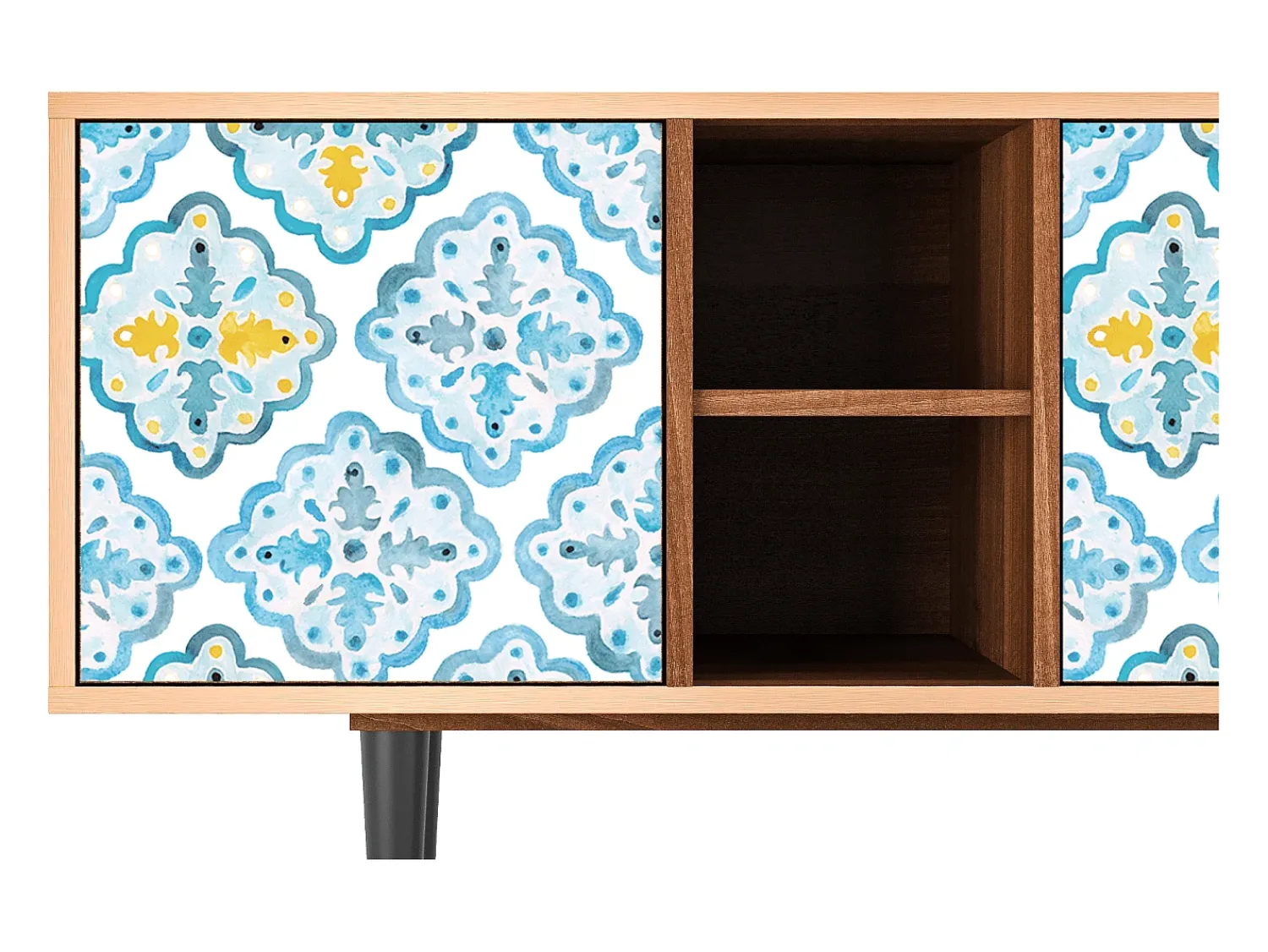 Móvel De Tv| Mueble de TV - 150х69х41 cm - T5 - Portugese tiles, Nogueira Castanho