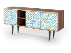 Móvel De Tv| Mueble de TV - 150х69х41 cm - T5 - Portugese tiles, Nogueira Castanho