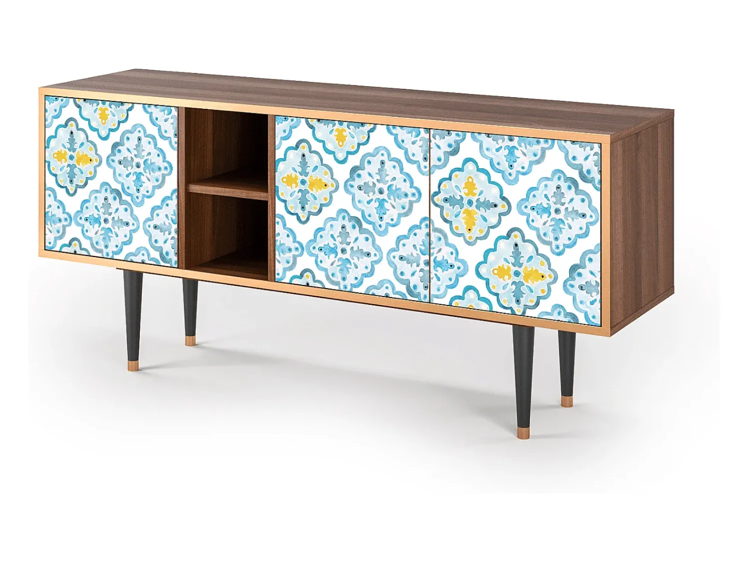Móvel De Tv| Mueble de TV - 150х69х41 cm - T5 - Portugese tiles, Nogueira Castanho